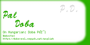 pal doba business card